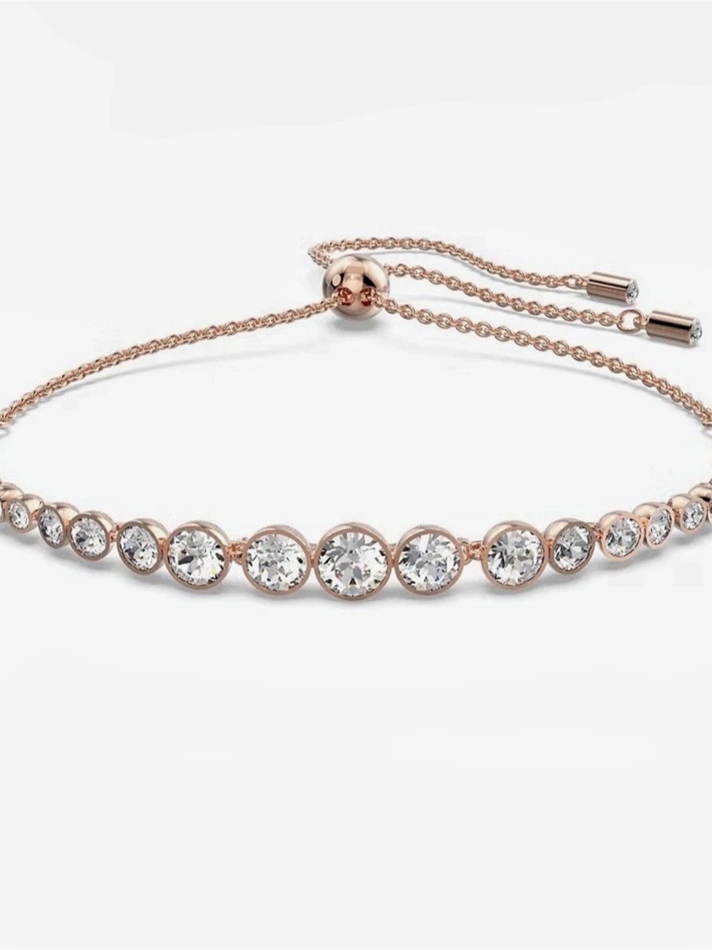 Swarovski Emily Tennis Bracelet Clear Crystals - Rose Gold Tone Finish
